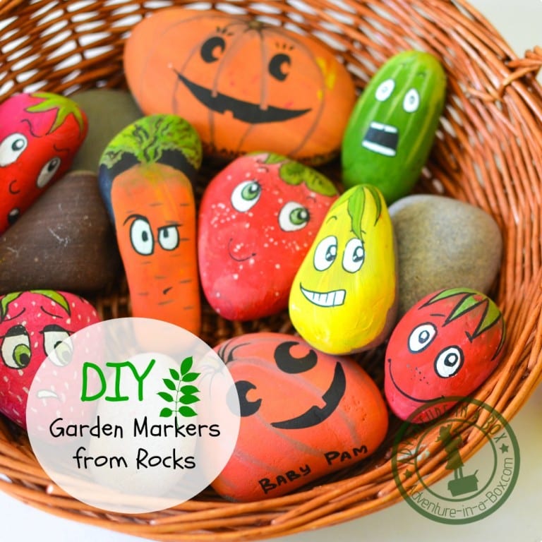How to Make Garden Markers from Rocks: a simple, cheap and cute craft to make in preparation for gardening this spring.