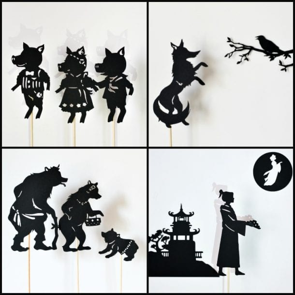 Three Little Pigs: Shadow Puppet Play with Free Printables