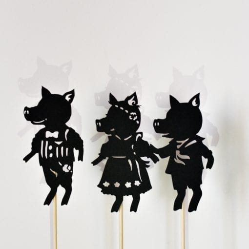 Three Little Pigs Shadow Puppet Printables | Adventure in a Box