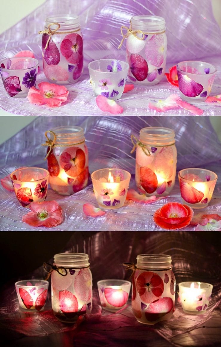 Flower Petal Candle Holders