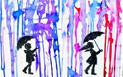 Painting Rain with Printable Art Prompt