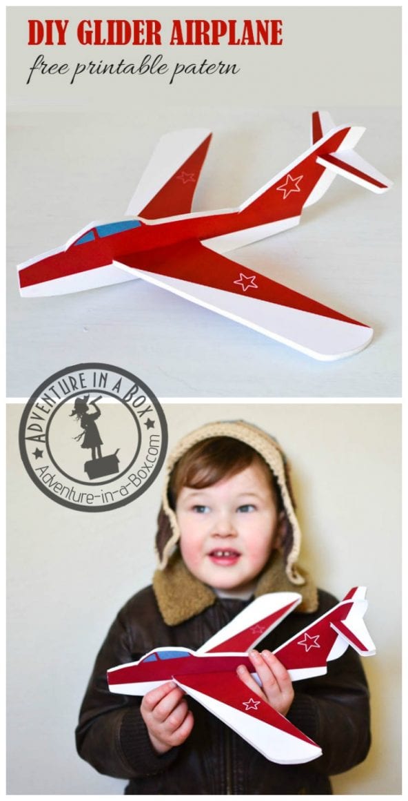 diy-how-to-make-a-foam-glider-airplane-with-free-printable-pattern-pin ...