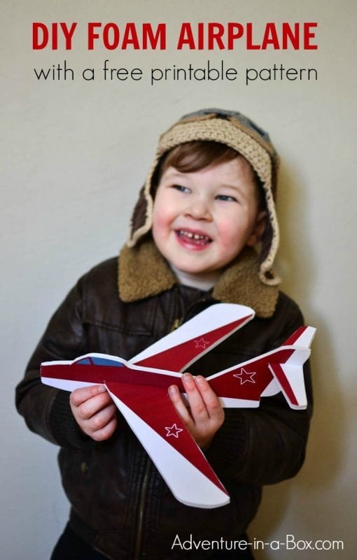 DIY Foam Glider Airplane with Printable Pattern &amp; Design