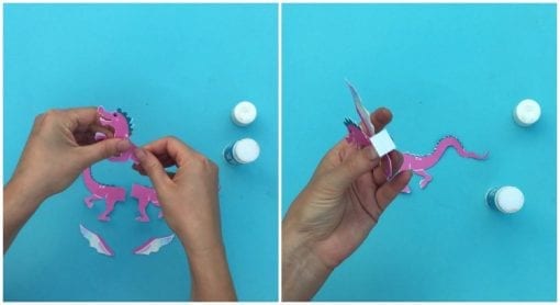 Articulated Dragon Puppet with Free Printable Template