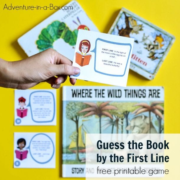 Guess the Picture Book by the First Line Free Printable Game for Kids