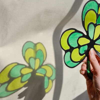 Stained Glass Shamrock Suncatcher