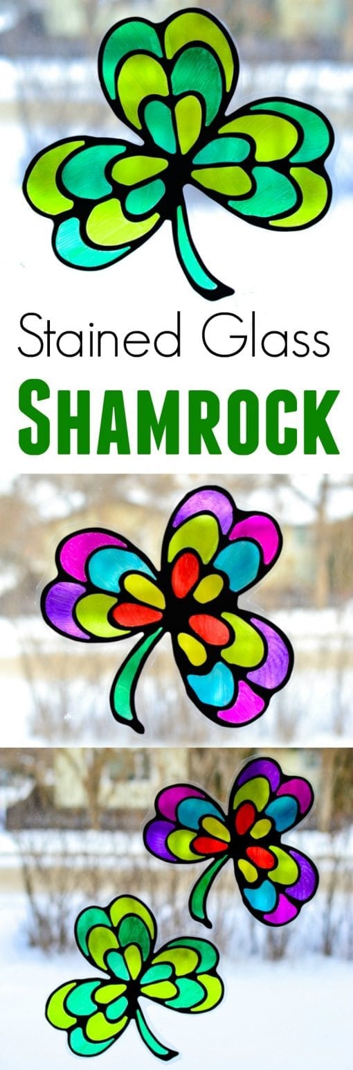 Stained Glass Shamrock Suncatcher