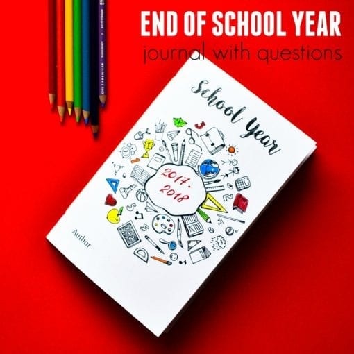 End of School Year Journal with Questions for Kids Free Printable Template Adventure in a Box
