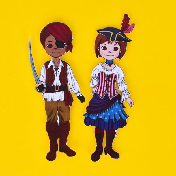 Pirate Dress-Up Dolls: Free Printable Templates | Adventure in a Box