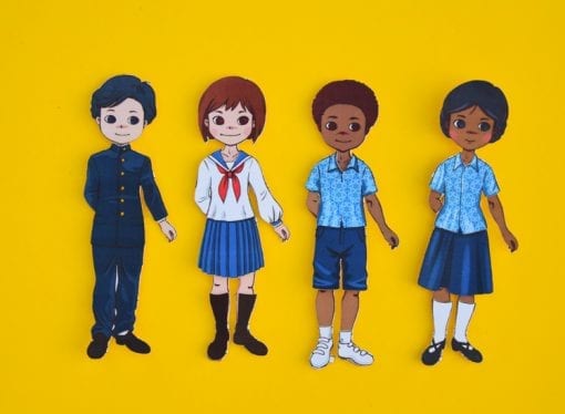 Printable Paper Dolls: School Uniforms Around the World | Adventure in ...