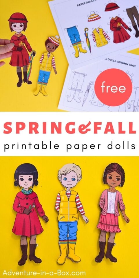 Free Printable Autumn & Spring Paper Dolls