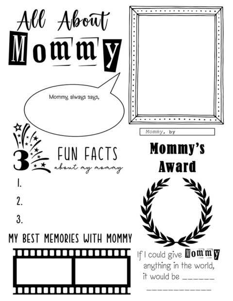 All About My Mom Free Printable Poster