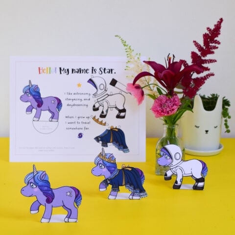Printable Unicorn Paper Craft