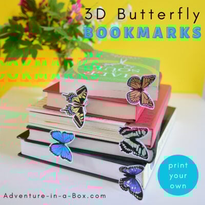3D Butterfly Bookmark Templates