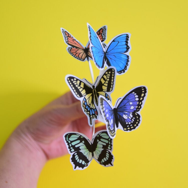 3D Butterfly Bookmark Templates - Image 2