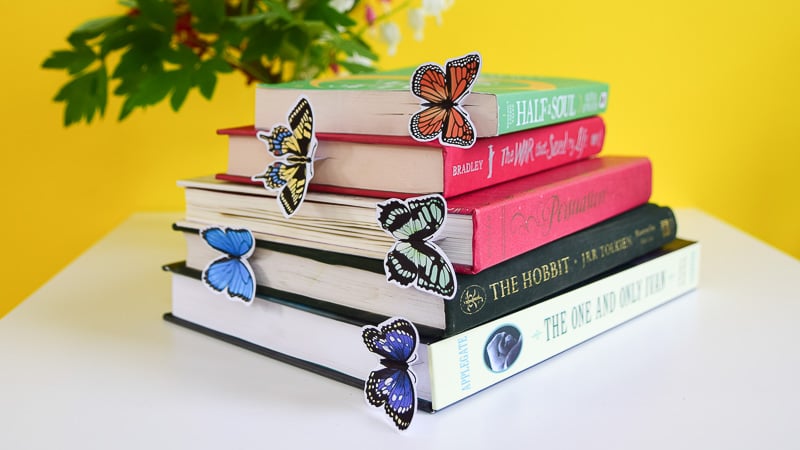 5 Printable Butterfly Bookmarks