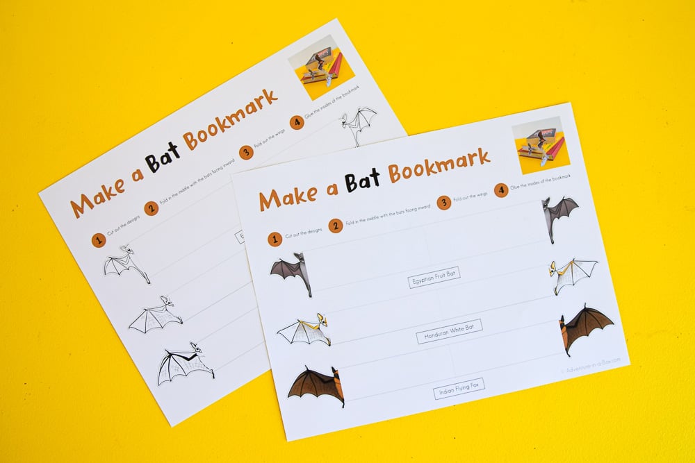 Printable Bat Bookmark Templates - Image 2