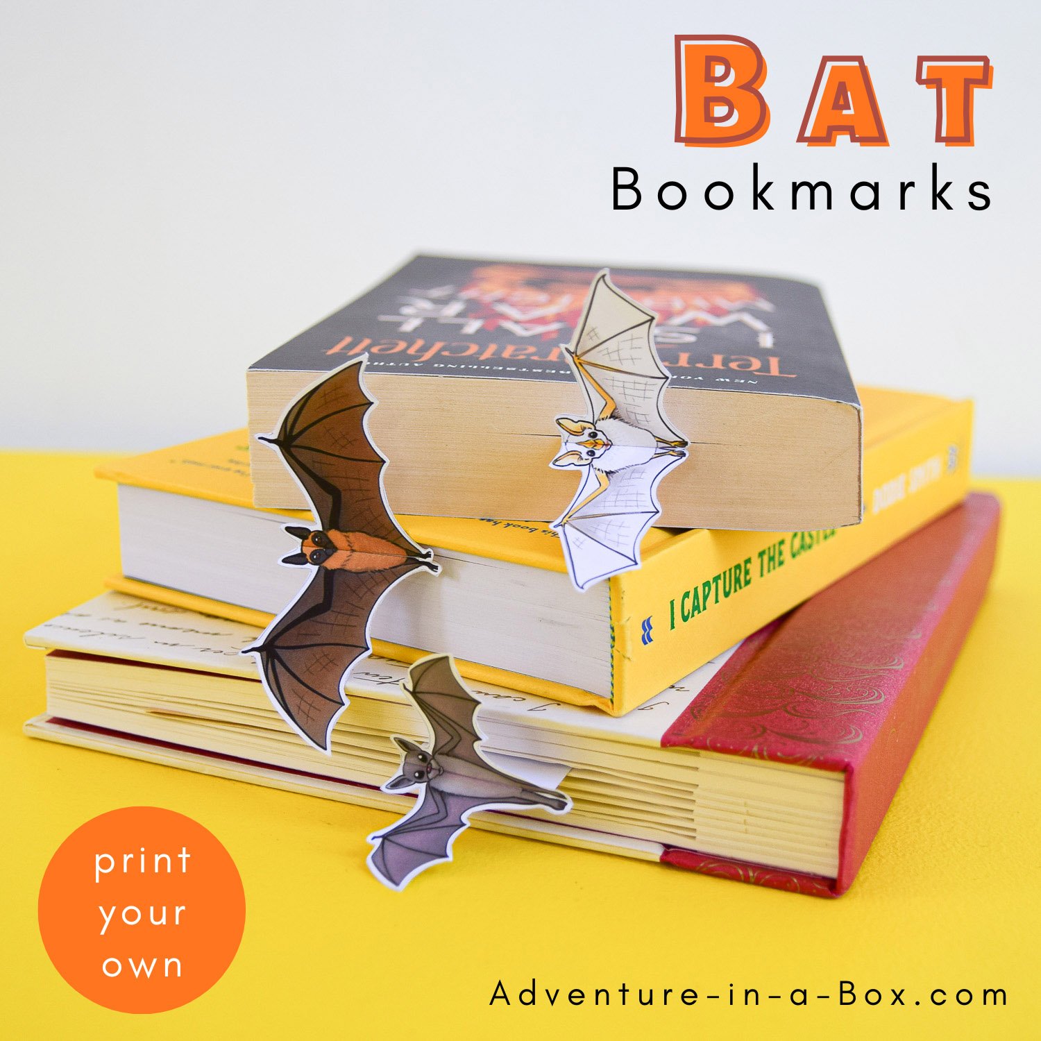 Printable Bat Bookmark Templates